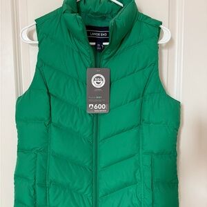 Lands' End Vibrant Green Quilted Vest